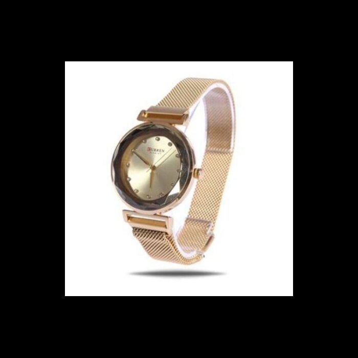 ⁦ساعة CURREN ستانلس ستيل ستاتي لون `ذهبي⁩ - الصورة ⁦2⁩