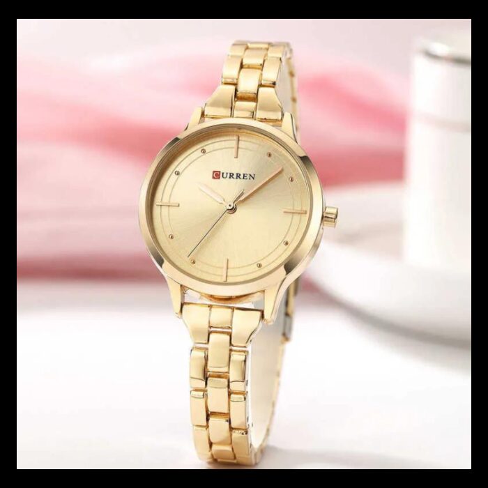 1033752368_67facfafc8b54 ساعة CURREN ستانلس ستيل ستاتي لون ذهبي قاعده ذهبي - الصورة 1