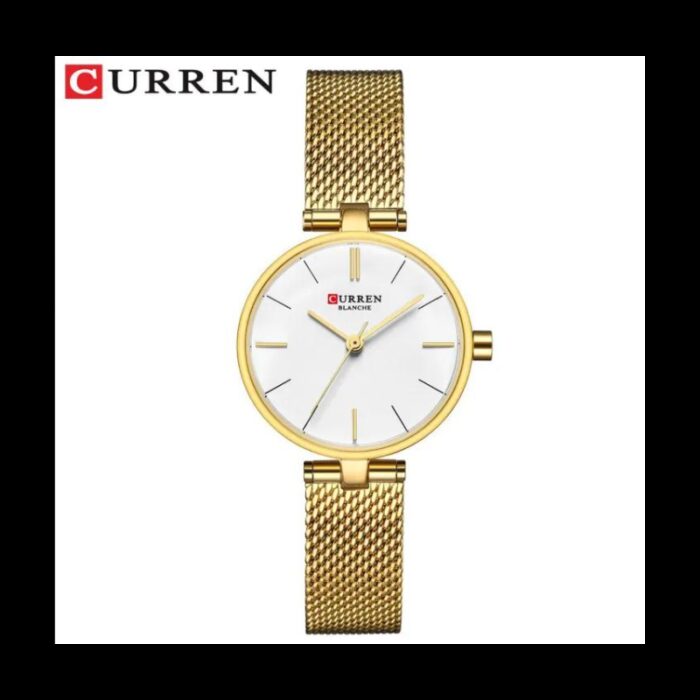 1033752375_67facfbc16cc4 ساعة CURREN ستانلس ستيل ستاتي لون ذهبي ابيض - الصورة 1