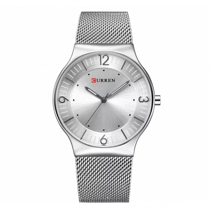 ⁦ساعة CURREN ستانلس ستيل رجالي لون فضي⁩ - الصورة ⁦1⁩