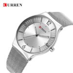 ⁦ساعة CURREN ستانلس ستيل رجالي لون فضي⁩ - الصورة ⁦2⁩