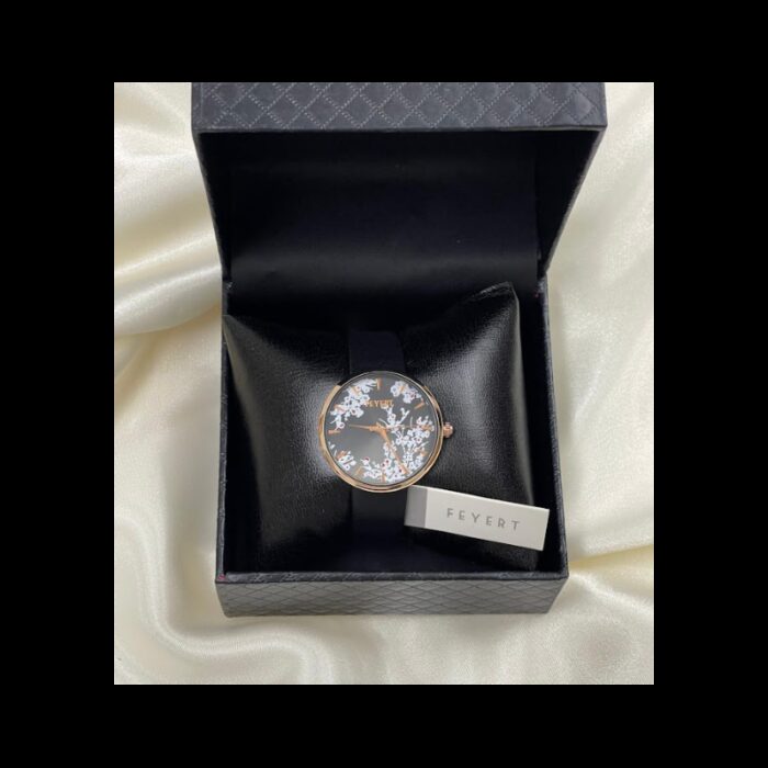 ⁦ساعه FEYERT ستاتي جلد لون اسود⁩ - الصورة ⁦2⁩