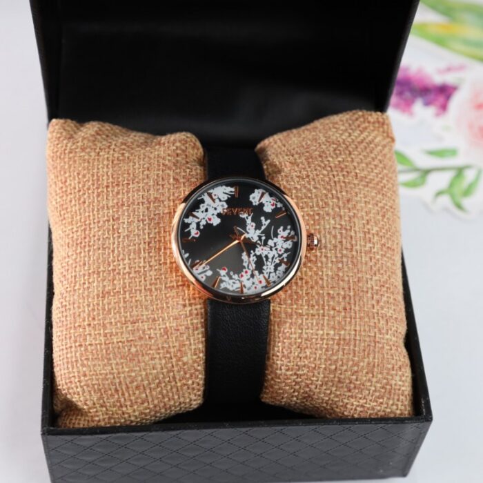 ⁦ساعه FEYERT ستاتي جلد لون اسود⁩ - الصورة ⁦3⁩