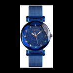 ساعة يد كوارتز ستانلس من skmei للنساء لون أزرق