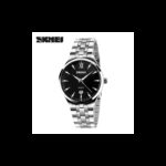 ساعة يد كوارتز ستانلس من skmei للنساء لون فضي