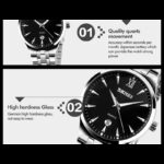 ⁦ساعة يد كوارتز ستانلس من skmei للنساء لون فضي⁩ - الصورة ⁦4⁩