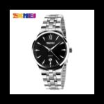 ⁦ساعة يد كوارتز ستانلس من skmei للنساء لون فضي⁩ - الصورة ⁦6⁩