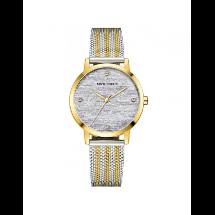 1033752497_67fad02913499 ساعة يد كوارتز ستانلس من MINI FOCUS للنساء لون ذهبي وفضي - الصورة 1
