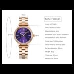 ⁦ساعة يد كوارتز ستانلس من MINI FOCUS للنساء لون ذهبي⁩ - الصورة ⁦2⁩