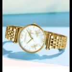 ساعة يد كوارتز ستانلس من Hannah Martin للنساء لون ذهبي