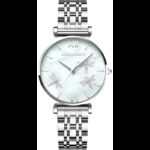 ⁦ساعة يد كوارتز ستانلس من Hannah Martin للنساء لون فضي⁩ - الصورة ⁦3⁩