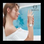 ⁦ساعة يد كوارتز ستانلس من Hannah Martin للنساء لون فضي⁩ - الصورة ⁦4⁩