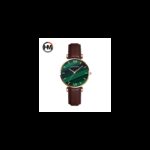 ساعة يد كوارتز جلد من Hannah Martin للنساء لون بني