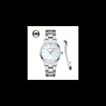 ساعة يد كوارتز ستانلس من Hannah Martin للنساء لون فضي