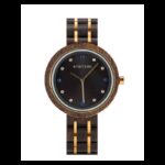 ⁦ساعة يد عقارب خشبي للنساء لون خشبي غامق⁩ - الصورة ⁦9⁩