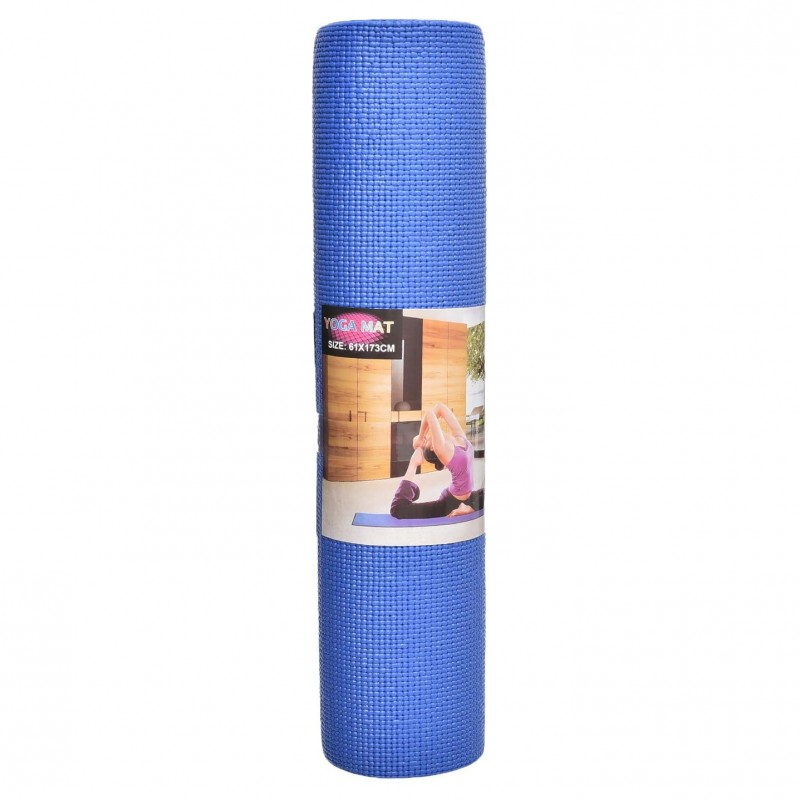 ⁦سجادة يوجا للتدريب 8 ملم حجم 173×61 سم لون أزرق⁩ - الصورة ⁦1⁩