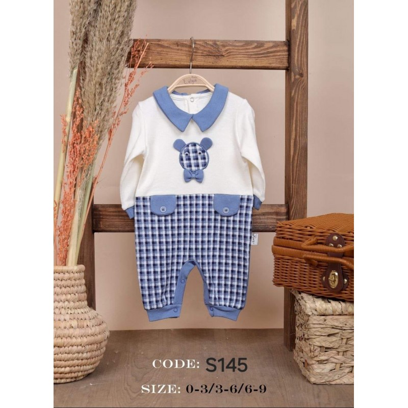 ⁦افرهول قطني رسمة دب لون أزرق⁩ - الصورة ⁦1⁩