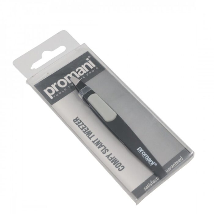 ⁦ملقط حواجب بروماني اسود راس مائل(pr922)⁩ - الصورة ⁦2⁩