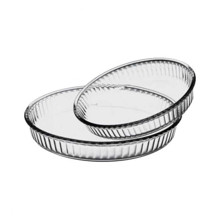 ⁦صواني بايركس دائرية عدد 2 حجم 26 *26 سم ، 30*30 سم⁩ - الصورة ⁦2⁩