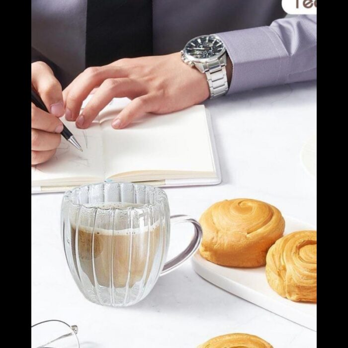 1033755499_67fad402d18df فنجان دبل جلاس سادة مع يد سعة 250 مل - الصورة 1