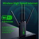 ⁦محول USB 3.0 واي فاي للكمبيوتر الشخصي - 4 أنتينات ، جهاز استقبال لاسلكي ، ثنائي النطاق - سرعة النفاذية  Mbps1200- ثنائي النطاق GHz & 5GHz - ماركة ICANING⁩ - الصورة ⁦2⁩