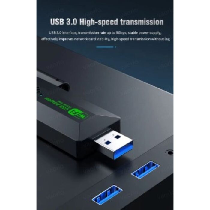 ⁦محول USB 3.0 واي فاي للكمبيوتر الشخصي - 4 أنتينات ، جهاز استقبال لاسلكي ، ثنائي النطاق - سرعة النفاذية  Mbps1200- ثنائي النطاق GHz & 5GHz - ماركة ICANING⁩ - الصورة ⁦4⁩