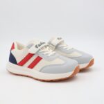 حذاء للأطفال لون أبيض وكحلي ورمادي و أحمر