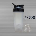 شيكر بروتين بلاستيك PP لون ابيض حجم 700 مل