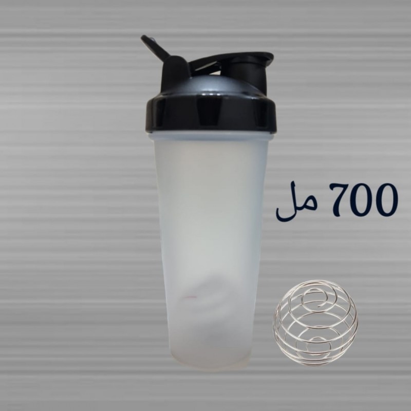 ⁦شيكر بروتين بلاستيك PP لون ابيض حجم 700 مل⁩ - الصورة ⁦1⁩