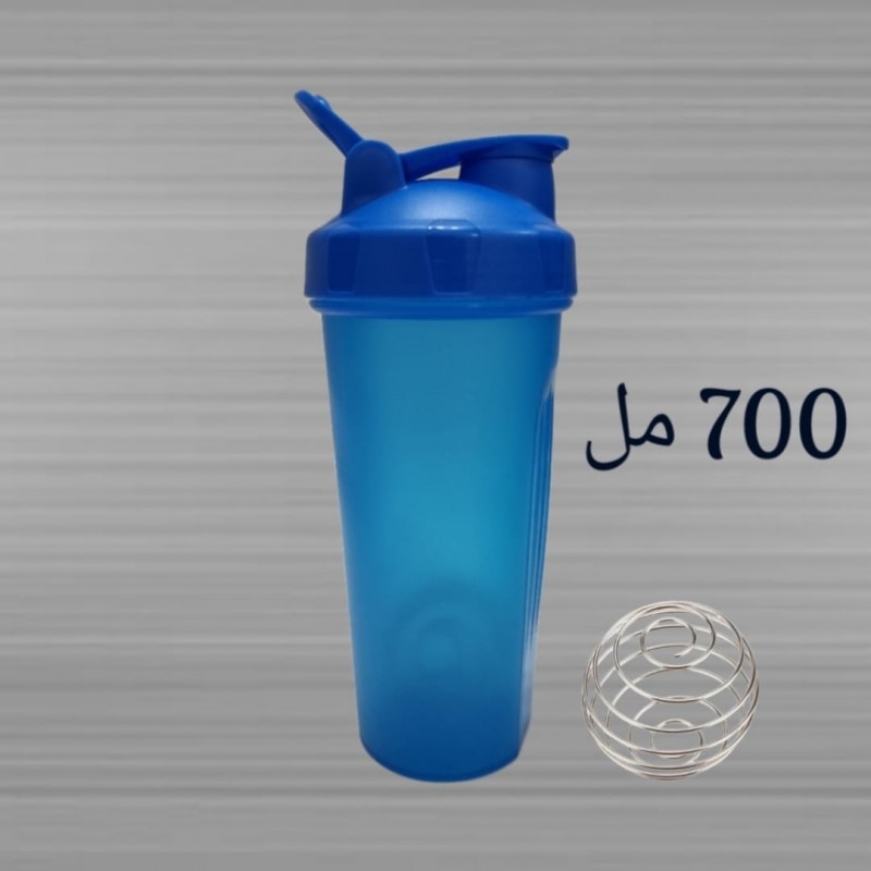 ⁦شيكر بروتين بلاستيك PP لون ازرق حجم 700 مل⁩ - الصورة ⁦1⁩