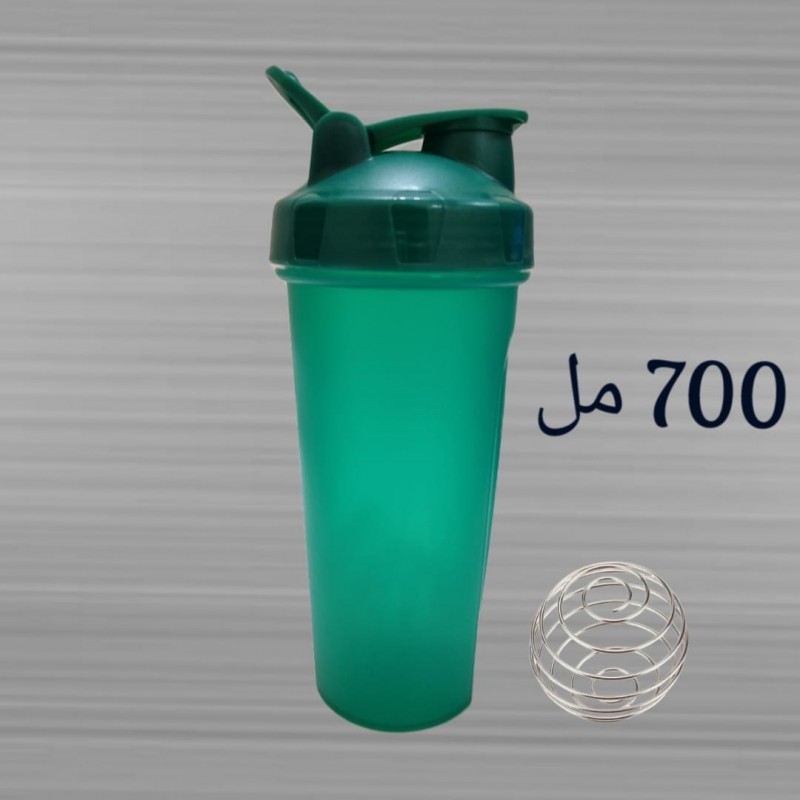 ⁦شيكر بروتين بلاستيك PP لون اخضر حجم 700 مل⁩ - الصورة ⁦1⁩