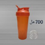 شيكر بروتين بلاستيك PP لون برتقالي حجم 700 مل