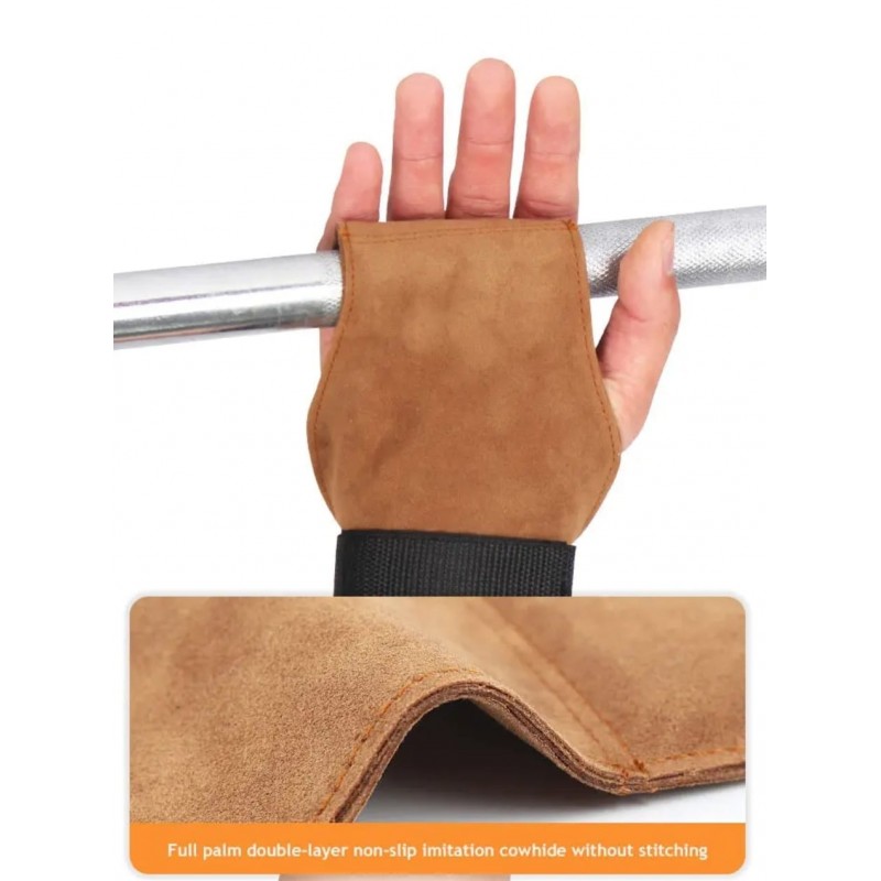 ⁦مشدات لون عسلي جلد بقري لتمارين Lifting⁩ - الصورة ⁦1⁩