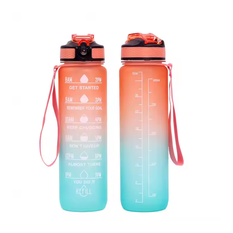 ⁦مطرة ماء 1 لتر لون ازرق وبرتقالي⁩ - الصورة ⁦1⁩