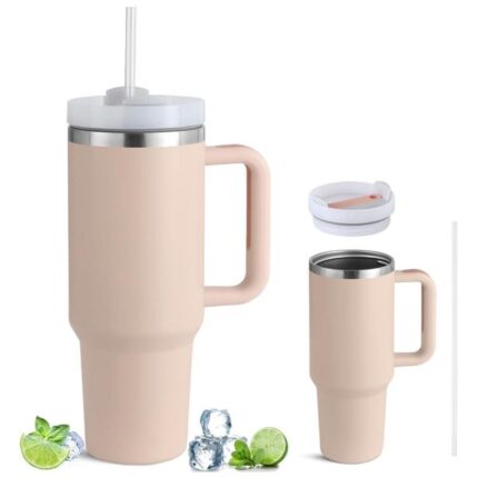 كاسة ستانلس ستيل المعزوله ( Stanley )حجم 900 مل لون زهري فاتح (بيتش)