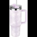 كاسة ستانلس ستيل المعزوله (Stanley) حجم 900مل لون مزخرف بنفسجي