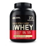 Optimum Nutrition Gold Standard 100% Whey Protein Powder Vanilla ICE Cream 5 LB ( 2.27kg )
