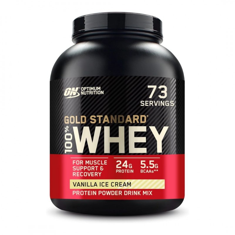 ⁦Optimum Nutrition Gold Standard 100% Whey Protein Powder Vanilla ICE Cream 5 LB ( 2.27kg )⁩ - الصورة ⁦1⁩