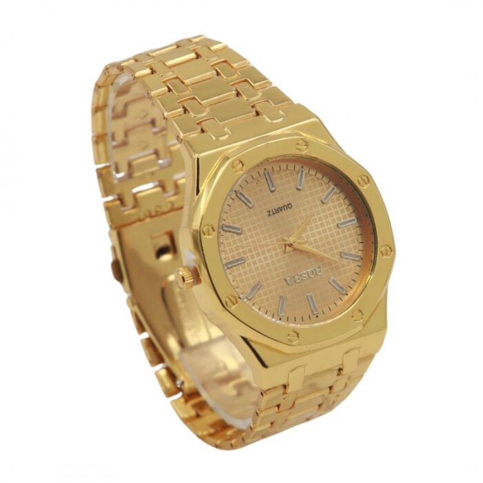 103377558_67fad7f87407a ساعة رياضية أنالوج كوارتز ميناء ذهبي للرجال لون ذهبي - الصورة 1