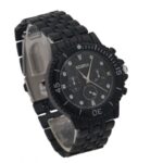 ساعة رياضية أنالوج كوارتز ميناء اسود للرجال لون أسود