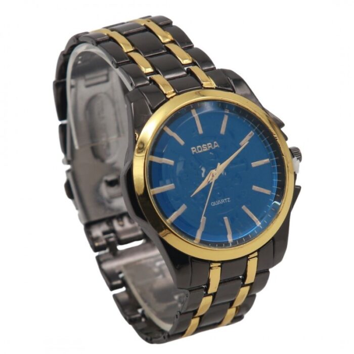 103377568_67fad80b6d239 ساعة رياضية أنالوج كوارتز ميناء اسود للرجال لون أسود وذهبي - الصورة 1