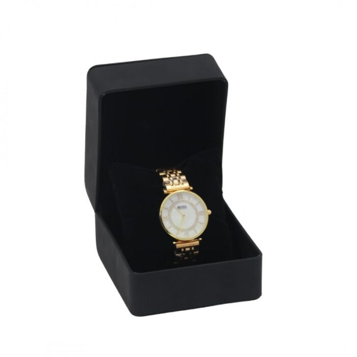 103377726_67fad89a7c5e5 ساعة معدنية للرجال لون ذهبي من Boss - الصورة 1