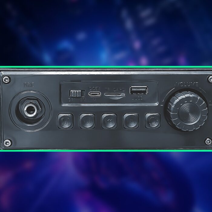 ⁦سماعة سبيكر مضيئة 8 انش مع مايكروفون سلكي ماركة KAKUSIGA⁩ - الصورة ⁦3⁩