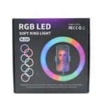 ⁦مصباح حلقي باضاءة مع حامل للموبايل ارتفاع 1.6 سم⁩ - الصورة ⁦2⁩