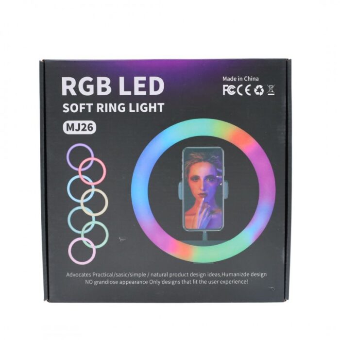 ⁦مصباح حلقي باضاءة مع حامل للموبايل ارتفاع 1.6 سم⁩ - الصورة ⁦2⁩