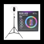 ⁦مصباح حلقي باضاءة مع حامل للموبايل ارتفاع 1.6 سم⁩ - الصورة ⁦4⁩