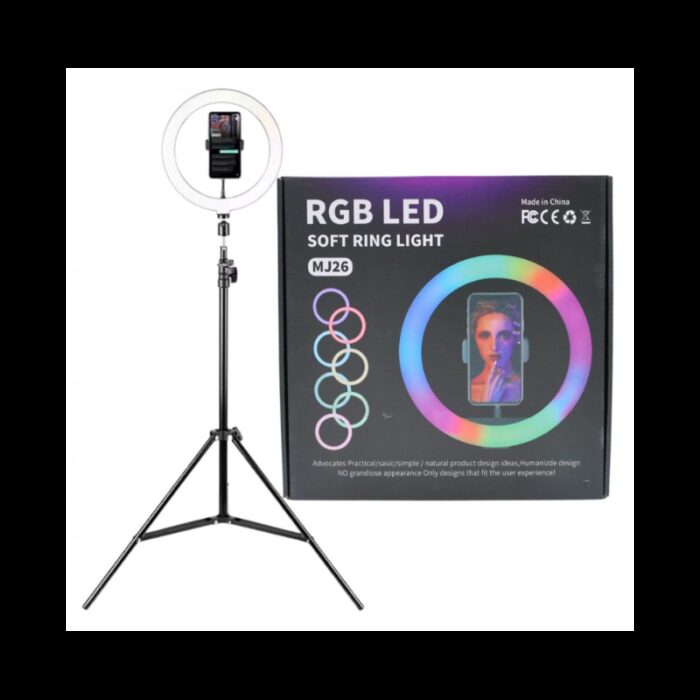 ⁦مصباح حلقي باضاءة مع حامل للموبايل ارتفاع 1.6 سم⁩ - الصورة ⁦4⁩