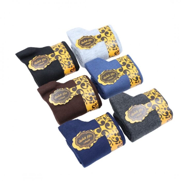 ⁦طقم جوارب 6 أزواج من بازار الشرق للرجال بألوان متعددة⁩ - الصورة ⁦5⁩