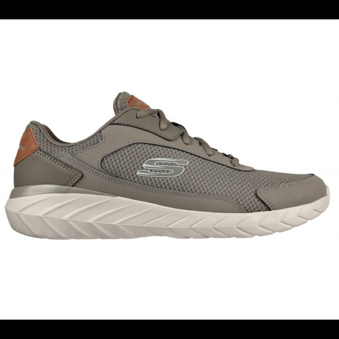 ⁦Skechers Men's Overhaul 2.0 - Enforcer Shoes - حذاء سكيتشرز أوفرهول 2.0 للرجال لون زيتي وبيج غامق⁩ - الصورة ⁦2⁩