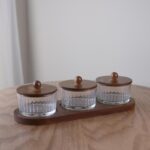 ⁦مضيفة ثلاثية قطر 9 طول 5 القاعدة الخشب 24 سم العرض 7 سم⁩ - الصورة ⁦2⁩